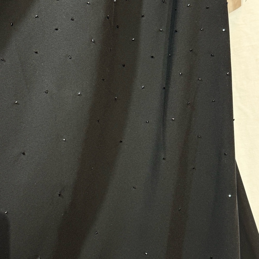 Cachet Black Beaded Evening Dress, NWT, Elegant gown, Sz 20, spaghetti strap - Picture 13 of 17